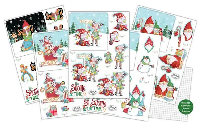 It's Snome Time Set 2 10 Sheet Die Cut Christmas Decoupage Set OR 6x6 Paper Pad • £3.99