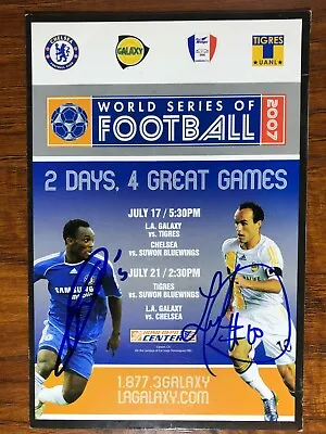 Mls La Galaxy Landon Donovan Epl Chelsea Michael Essien Signed Soccer Post Card • $60