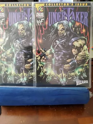 WWF Undertaker #1/2 NM Wizard Exclusive Collectors Issue W/ COA Chaos Comics WWE • £12.06