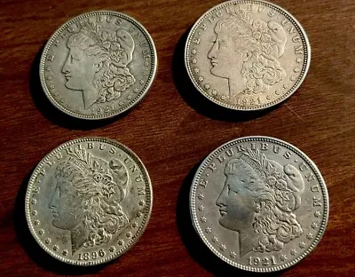 Morgan Silver Dollars Lot Of 4.   1896 1921 1921D 1921 • $129