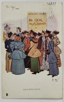 £16.76 • Buy Phil May Great Expectations An Ideal Husband 1905 Postcard R9