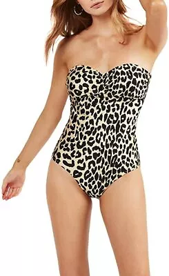 TIGERLILY Kamika Leopard Print One Piece Bikini Size XS NWT $199 • $25