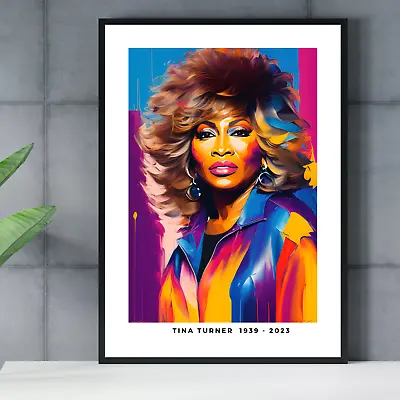 £4.50 • Buy Tina Turner Portrait Artist Rep, RIP Wall Art Poster Print Gift UK Home Decor