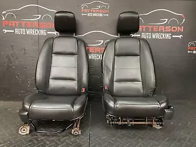 2007 Ford Mustang Pair Of Front Black Leather Bucket Seats Trim Code Jw • $700