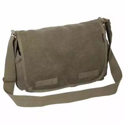 Everest CT-073L-OV 15 In. Cotton Canvas Messenger Bag • $45.83