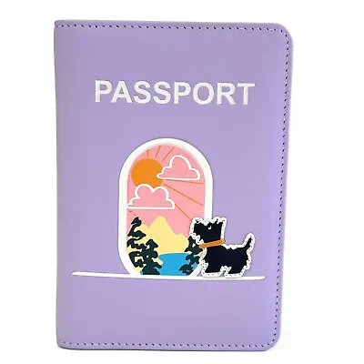 Radley Room With A View Lilac Leather Passport Cover Holder - New - RRP £49 • £32.50