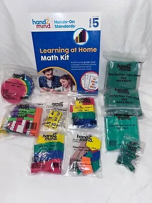 Hand2Mind Learning At Home Math Kit Gr.5 Book & 10 Pks Of Foam Manipulatives NEW • $13.95