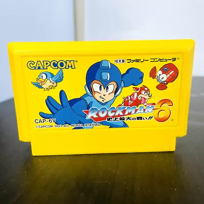 Rockman 6 Nintendo Famicom NES Capcom 1993 CAP-6V Mega Man Japanese Version Rare • $41