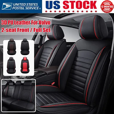 For Volvo Car Front/Rear Seat Cover 3D PU Leather Full Surround Cushion Interior • $124.64