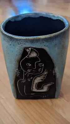 Mara 3 Women Stoneware 16 Oz. Clay Faces Stein Mug Design By Mara Mexico Signed • $16.99