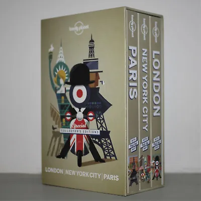 Lonely Planet London New York Paris Guide Books Set Gift Idea Travel VGC • £19.99