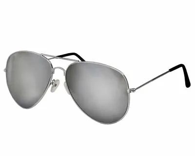 £2.75 • Buy Silver Mirrored - Aviator Glasses Pilot Police Fancy Dress Rock/Pop Star Party