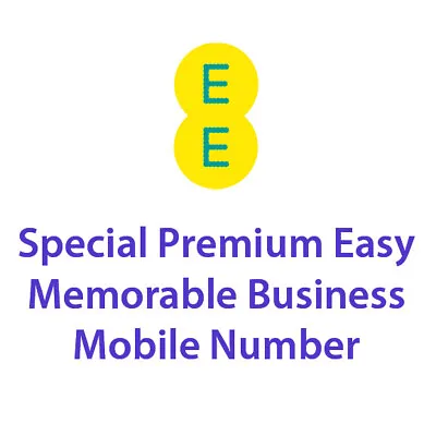 EE Platinum Gold Special Premium Easy Memorable Business Mobile Number Sim Card • £3.99