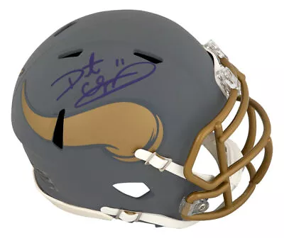 Daunte Culpepper Signed Vikings SLATE Riddell Speed Mini Helmet - (SCHWARTZ COA) • $102.86