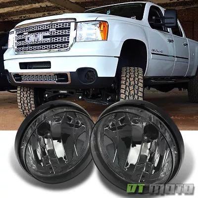 Smoked 2007-2013 GMC Sierra Bumper Fog Lights Driving Lamps Left+Right 07-13 Set • $19.17