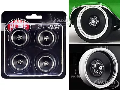 Custom Smoothie Wheel & Tire Set Of 4 Pieces For 1/18 Models By Acme A1806305w • $16.95