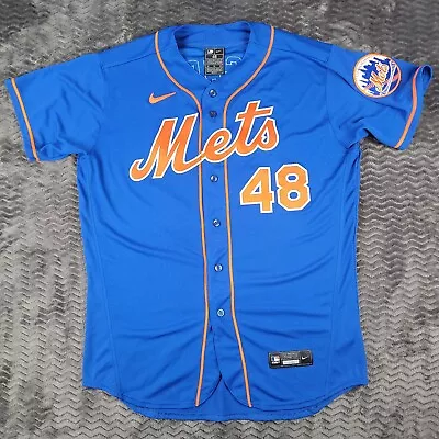 Nike New York Mets Jacob DeGrom Jersey Mens 48 Blue MLB Authentic Collection • $168.66