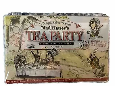 TJ Designs Rubber Stamps Mad Hatter's Tea Party  • $20