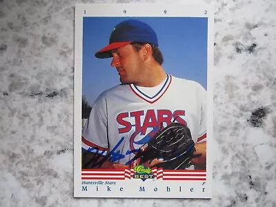 A's Mike Mohler Signed Autographed 1992 Minor League Huntsville Stars Mint • $3