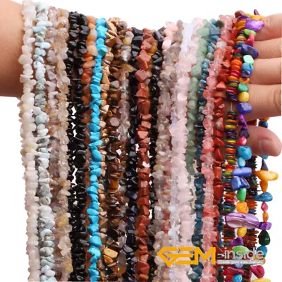 Natural 5-8mm Freeform Gemstone Chips Beads For Jewelry Making Strand 34  • $1.99