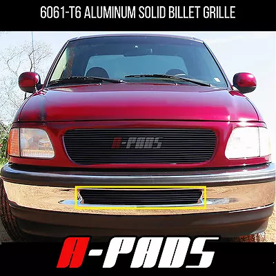 For Ford F150 F-150 2wd 97-98 Bumper Black Billet Grille Insert Bolt On • $29.35