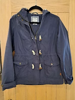 Fat Face Size 10 Tin Cloth Duffle Style Coat Size 10 Navy • £10