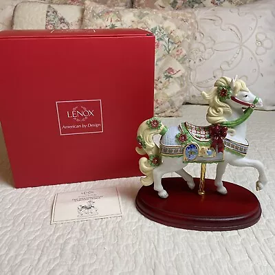 Lenox 2014 Christmas Carousel Horse Figurine #841151 Box COA • $39.98