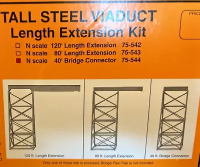 40 Ft TALL STEEL VIADUCT CONNECTOR BRIDGE & TOWER - N Scale - KIT 75544 - NEW • $39.89