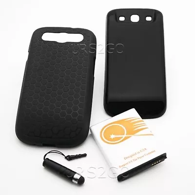 4 Accessory 7500mA Extended Battery Cover Case For Samsung Galaxy S3 I9300 S960L • $45.34