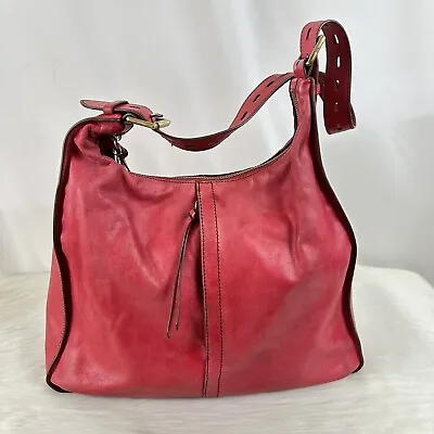 Hobo International MARLEY Red  Distressed Leather Shoulder Bag • $36.60