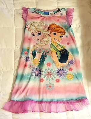 Disney Frozen Anna & Elsa Multi-colored Nightgown Size 5t • $12.29