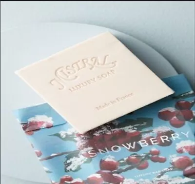 Anthropologie Mistral SNOWBERRY French Milled Luxury Floral Bar Soap 7 Oz New • $16.99