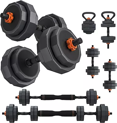 Lusper Adjustable Weight Dumbbell Set 44LB/55LB/66LB Free Weights With 4 Modes • $97.08