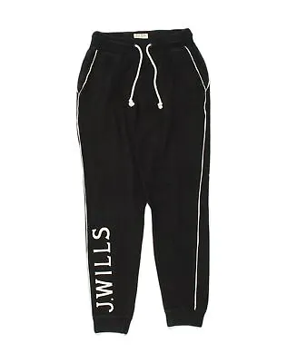 JACK WILLS Womens Tracksuit Trousers Joggers UK 6 XS Black Cotton AA39 • £10.43