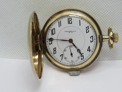 £29.99 • Buy 1920s/30s Full Hunter Pocket Watch By Walter & Co N. Y. Gold Filled Case V.g.c.