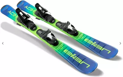 NEW Elan 100cm Kids Jr Skis Jett Ace Uflex + EL 4.5 GW Size Adjustable Bindings • $239.99