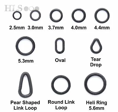 £2.30 • Buy RIG RINGS Round Oval Tear Drop Hair Rig Micro Ring -  HLS Carp Terminal Tackle