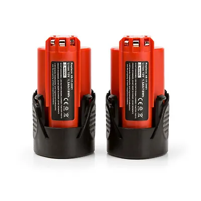 2x 12V 1.5Ah Li-ion Battery For Milwaukee M12 48-11-2401 48-11-2402 • $37.45