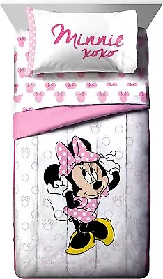 Minnie Mouse  XOXO  Kids Reversible Bed Set - AB072X5Y7XX8 • $93.95