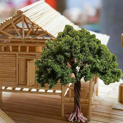 Green Model Tree Simulation Toys Metal For Landscape DIY Crafts Height 15cm • £8.47