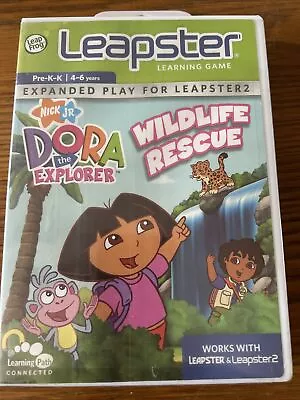 Leapfrog Leapster & 2 Dora The Explorer Wildlife Rescue Game 4-6y New • £4