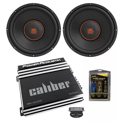 2) JBL GX1200 12  SVC 4 OHM Subwoofers +1500 Watt Peak Amp & 4G Wire Install Kit • $189.99