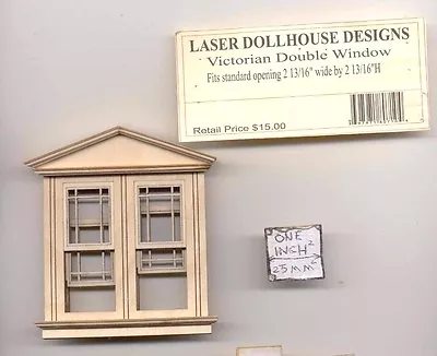 Half 1/24 Scale - Victorian Double Window LD0710 Dollhouse Miniature USA GA • $25.56