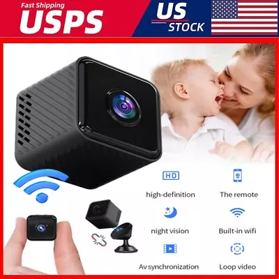 1080P Mini WiFi Camera PIR Motion Detection HD Night DVR Home Security Nanny Cam • $14.99