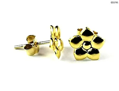 New 9ct Gold Small Flower Stud Earrings Kids Girls Stud Gifts BNIB (GS1791) • £22.99