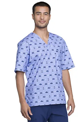 Cherokee Prints Men's V-Neck Scrub Top - CK675 • $17.98