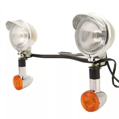 Passing Turn Signals Lamp Driving Fog Spot Light Bar Kit For Motorcycle • $63.99