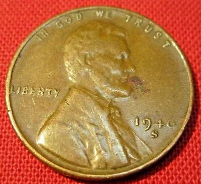1946 S Lincoln Wheat Cent - Circulated - G Good To VF Very Fine - 95% Copper • $1.68