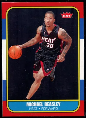 2008 Fleer 1986 Michael Beasley #86r-164 Heat Rookie Rc Bja1 • $2