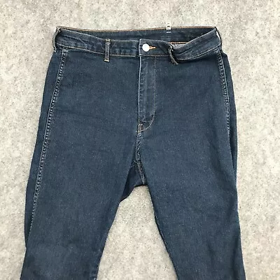 H&M &Denim Jeans Womens Size 30 Skinny Ankle High Waist Dark Wash Zip Fly Denim • $13.99